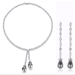 🌷 Swarovski Crystals The Kathrina Pearl Necklace Set